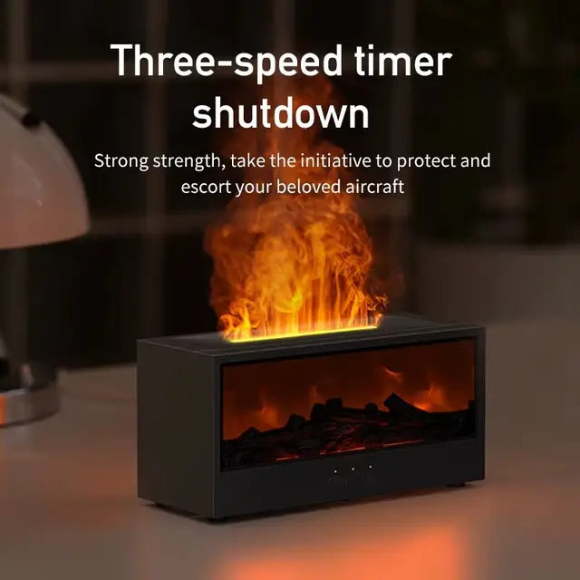Flame Aroma Diffuser — Fireplace Humidifier &amp; Essential Oil Diffuser